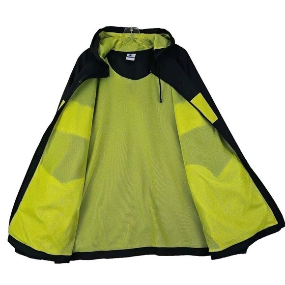 STARTER ~Men's 2XL 50-52~ Gray/Yellow Full Zip Windbreaker Lightweight Jacket. - Picture 3 of 9